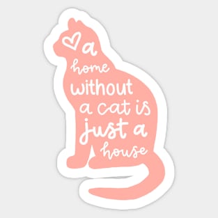 Pink cat quote Sticker